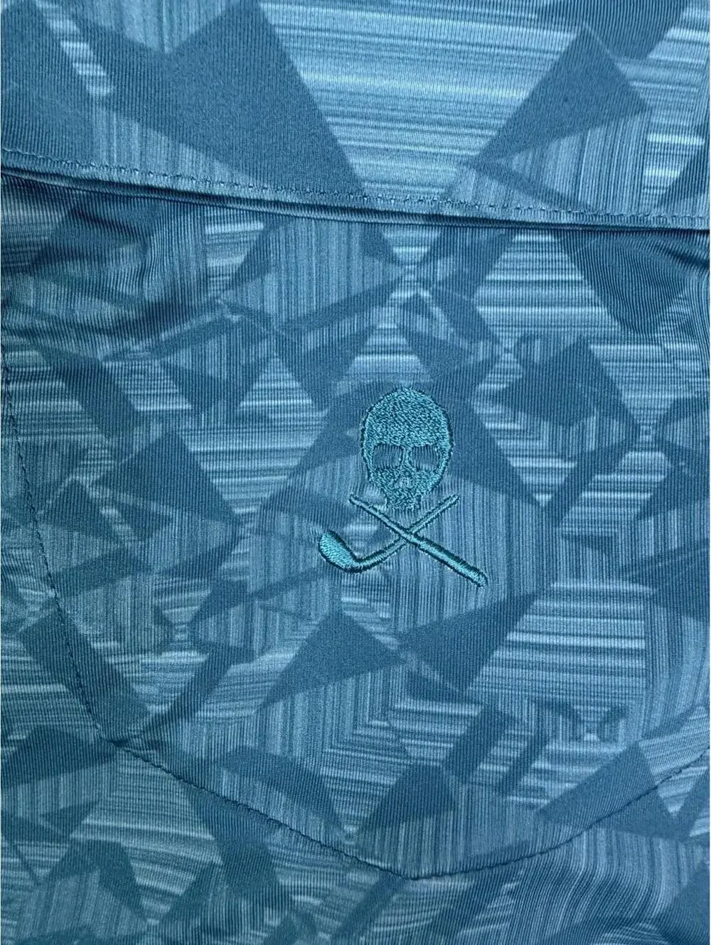 Robert Graham Performance Golf Polo Shirt Mens Medium Blue Hydros Geometric - Picture 4 of 12